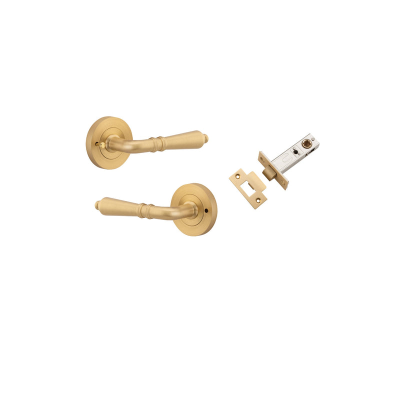 IVER SARLAT DOOR LEVER HANDLE ON ROUND ROSE - AVAILABLE IN VARIOUS FINISHES - CUSTOMISE TO YOUR NEEDS