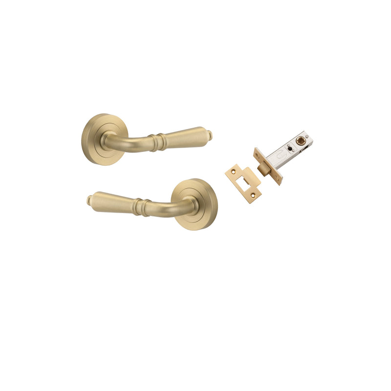 IVER SARLAT DOOR LEVER HANDLE ON ROUND ROSE - AVAILABLE IN VARIOUS FINISHES - CUSTOMISE TO YOUR NEEDS