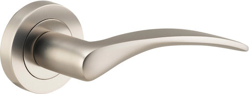 IVER OXFORD DOOR LEVER HANDLE ON ROUND ROSE - CUSTOMISE TO YOUR NEEDS