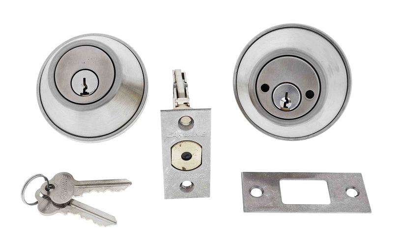 Carbine ALB series Double Cylinder Deadbolt, 60-70mm backset, C4 Keyed to Differ , Display Pack, Satin Stainless Steel