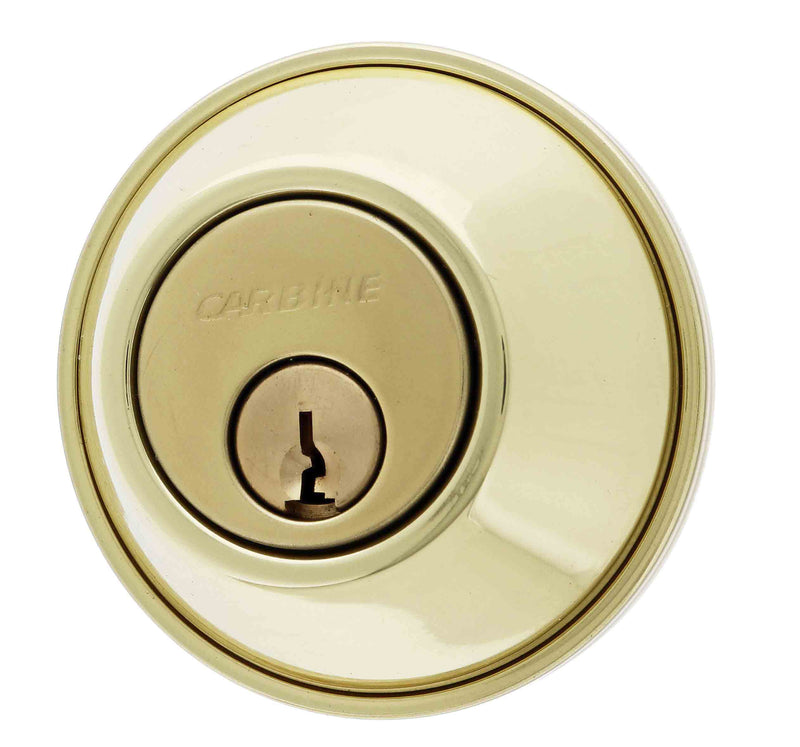 Carbine ALB series Single Cylinder and Turn Deadbolt, 60-70mm backset, C4 Keyed to Differ , Display Pack, Polished Brass