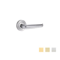 LOCKWOOD SYMPHONY 180 DOOR LEVER ON ROUND ROSE FULL SET - AVAILABLE IN VARIOUS FINISH