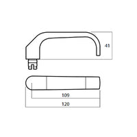 LOCKWOOD DOOR HANDLE 1220 SYMPHONY 74 VING LEVER ON ROSE SATIN CHROME FULL SET 1220/1221/74SC