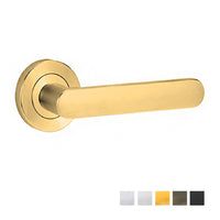 LOCKWOOD SYMPHONY 106 DOOR LEVER ON ROUND ROSE FULL SET - AVAILABLE IN VARIOUS FINISHES