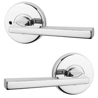 LOCKWOOD DOOR HANDLE VELOCITY HAKEA PRIVACY SET POLISHED CHROME VEL2/28CP