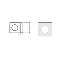 LOCKWOOD VSS2-TRIM+ VELOCITY SERIES SQUARE ROSE PRIVACY TRIM