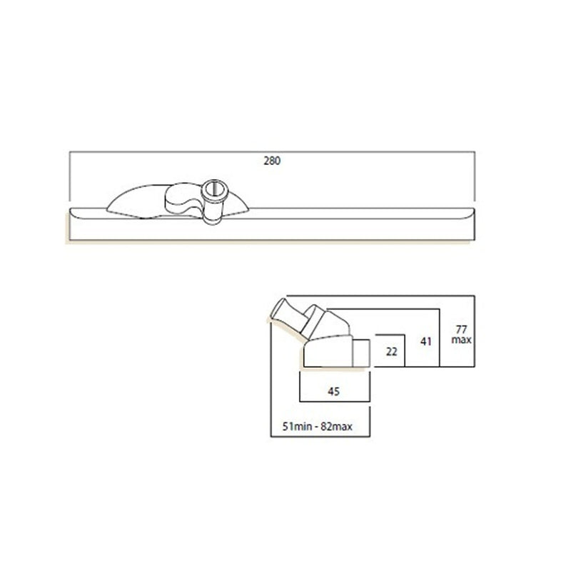 WHITCO WINDOW WINDER SILVER STANDARD NON LOCKABLE LOCK CHAIN MK8 W370211