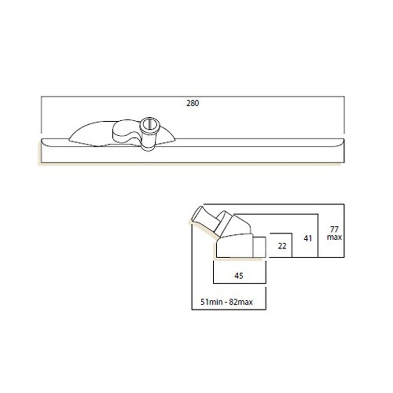 Whitco MK8 W380211 Window Lockable Chain Winder (Silver)