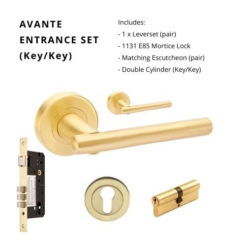 ZANDA AVANTE DOOR HANDLE– SATIN BRASS