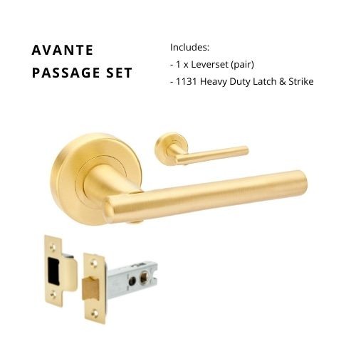 ZANDA AVANTE DOOR HANDLE– SATIN BRASS