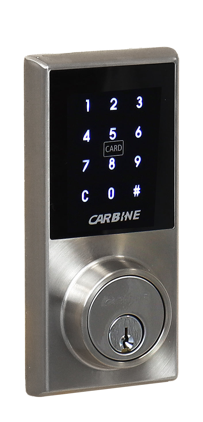 Carbine CEL2-3in1 Electronic Standalone Deadbolt , With batteries, Boxed, Satin Nickel 4 AA batteries