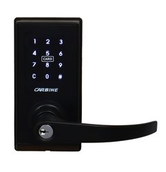 Carbine CEL2-3in1 Standalone fire door Electronic Leverset, With batteries, Boxed, Matte Black 4 AA batteries