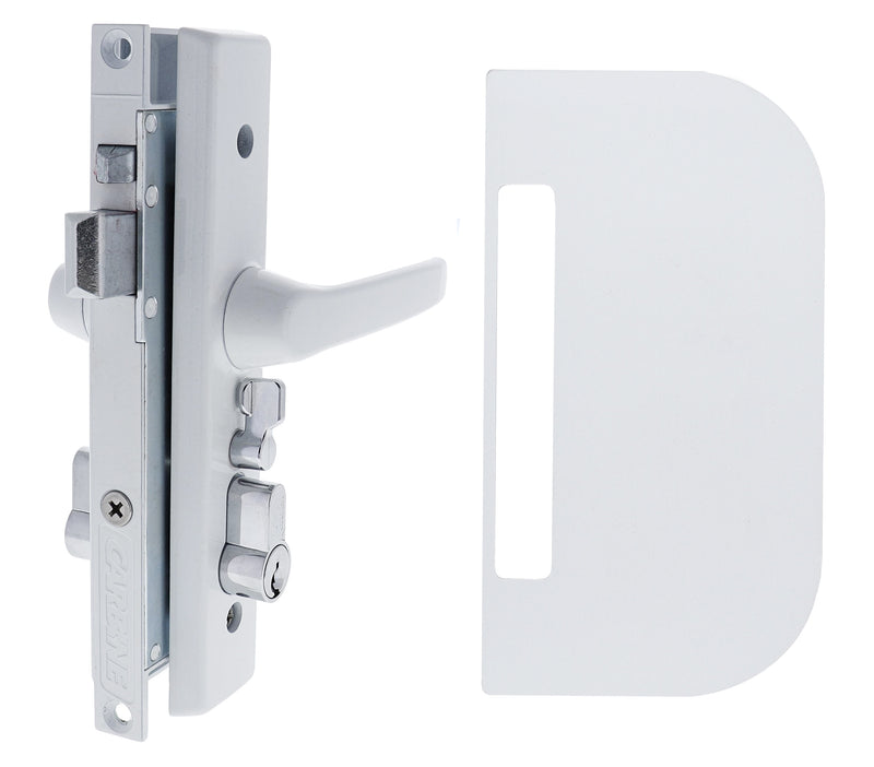 Carbine CSDL Screen Door Lock, Includes cylinder and CSS-1 shield, White