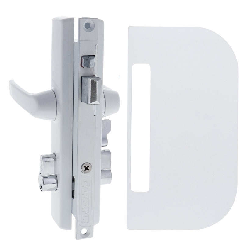 Carbine CSDL Screen Door Lock, Includes cylinder and CSS-1 shield, White