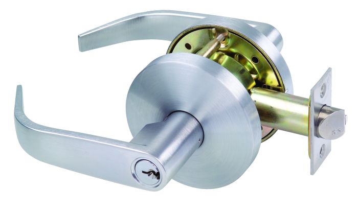 KEY IN LEVER DOUBLE CYL GLASSDOOR SET 70MM TP Satin