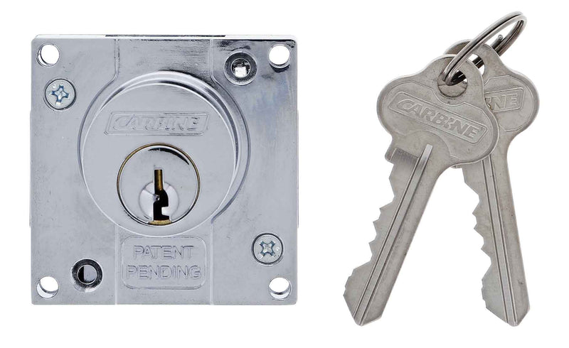 Carbine CCL Cupboard Lock , Bolt Or Latch, Keyed Alike KA3, Boxed, Chrome Plate