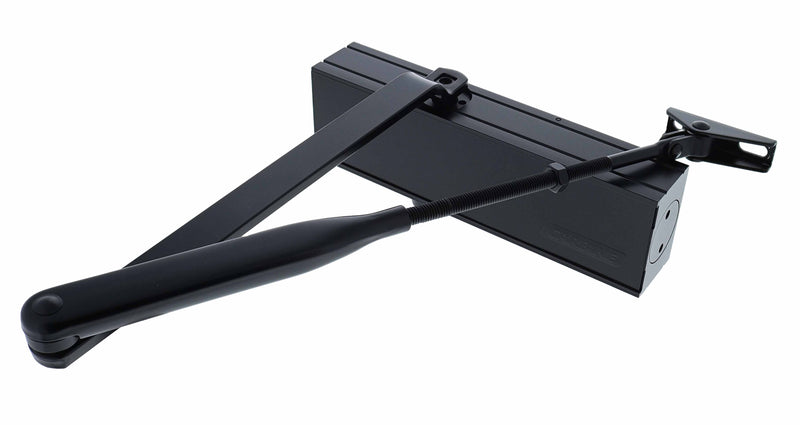 Carbine CDC-5 Radius EN2-6 40kg - 120kg door closer, Matte Black, with Backcheck and delayed action