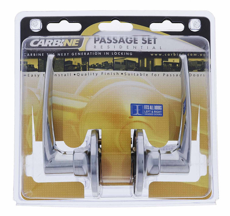 Carbine Kingston SL7000 Tiebolt Standard Passage Lever set,   , Display Pack, Chrome Plate