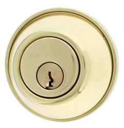 Carbine LB Residential Series Standard Double Cylinder Deadbolt, 60-70mm backset, C4 Keyed to Differ , Boxed, Polished Brass