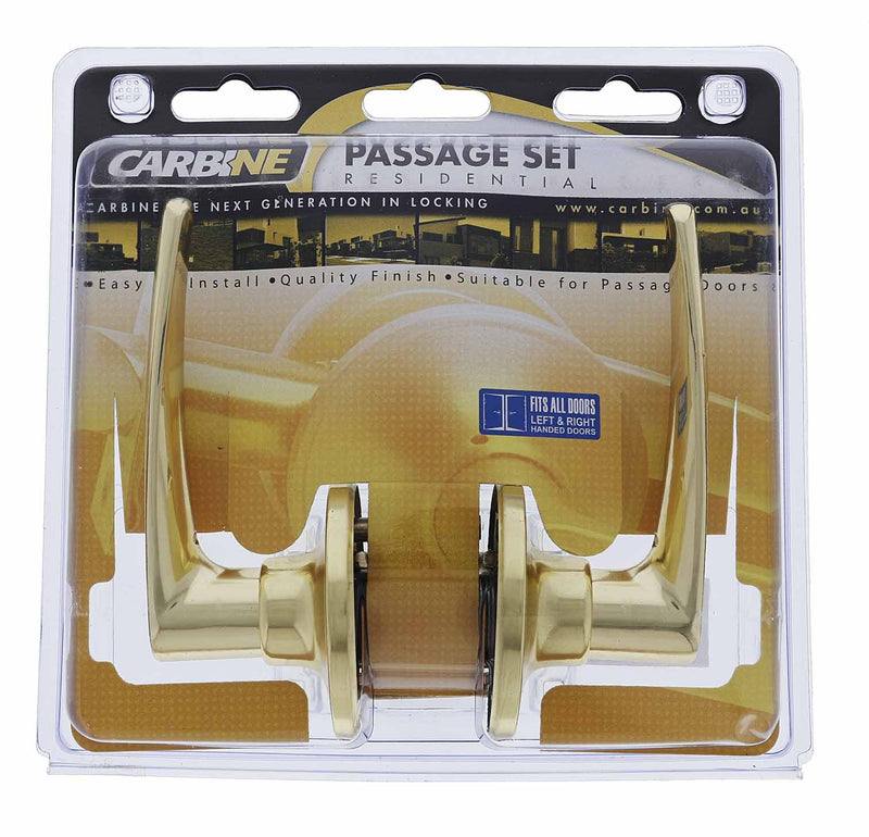 Carbine Kingston SL7000 Tiebolt Standard Passage Lever set,   , Display Pack, Polished Brass