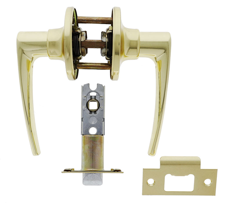 Carbine Kingston SL7000 Tiebolt Standard Passage Lever set,   , Display Pack, Polished Brass