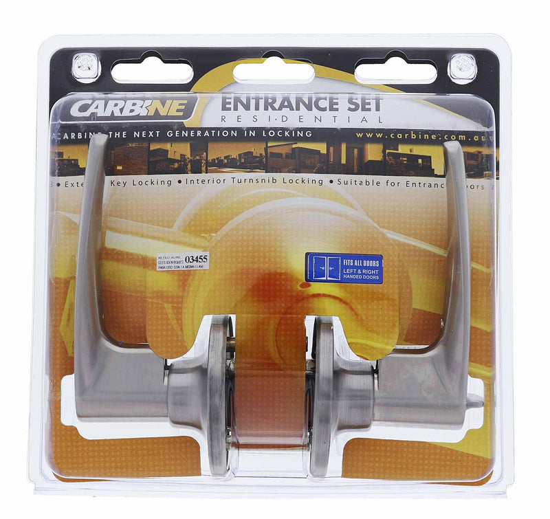 Carbine Kingston SL7000 Tiebolt Standard Entrance Lever set, C4 RANDOM Keyed Alike, Display Pack, Stainless Steel