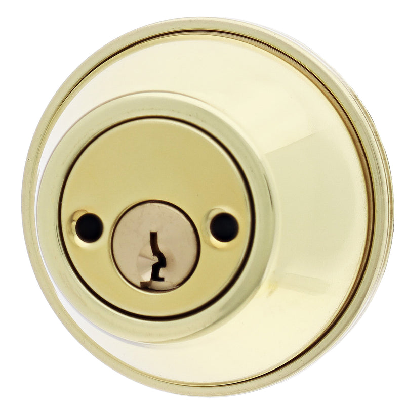 Carbine LB Residential Series Standard Double Cylinder Deadbolt, 60-70mm backset, C4 Keyed to Differ , Boxed, Polished Brass