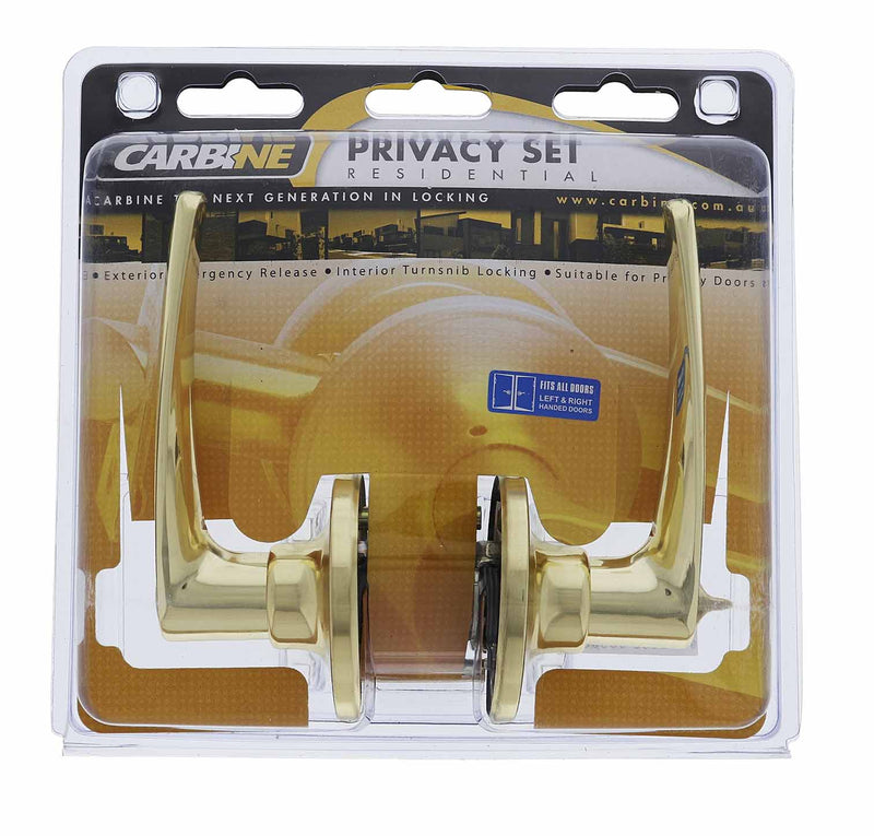 Carbine Kingston SL7000 Tiebolt Standard Privacy Lever set,   , Display Pack, Polished Brass