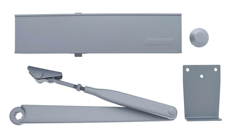 Carbine CDC-5 Radius EN2-6 40kg - 120kg door closer, Silver, with Backcheck and delayed action