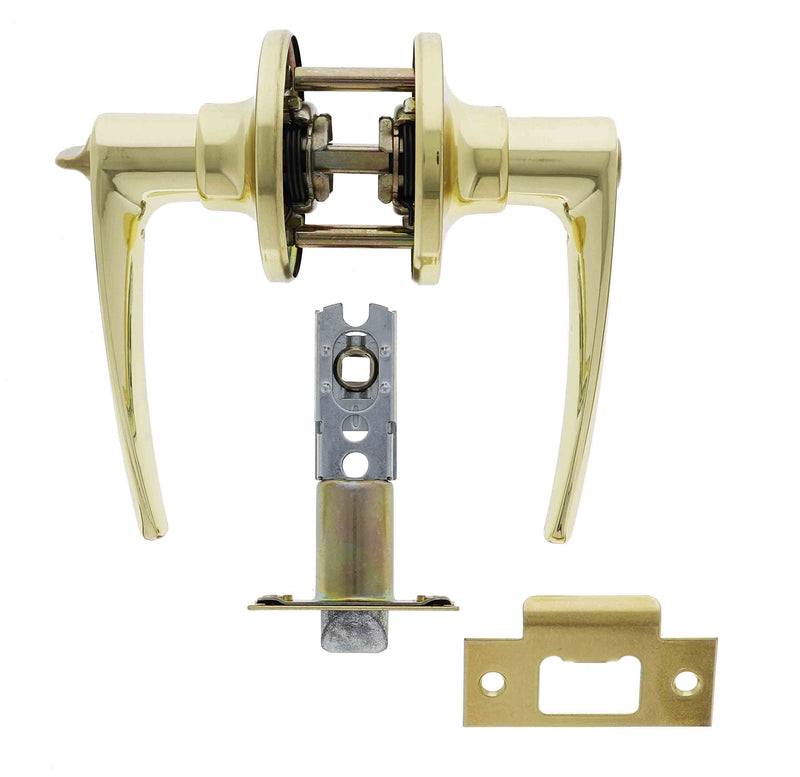 Carbine Kingston SL7000 Tiebolt Standard Privacy Lever set,   , Display Pack, Polished Brass