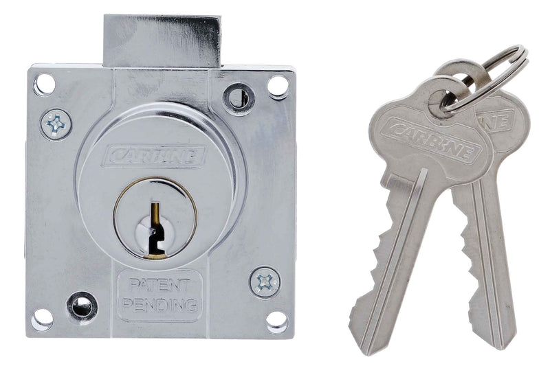 Carbine CCL Cupboard Lock , Bolt Or Latch, Keyed Alike KA1, Boxed, Chrome Plate