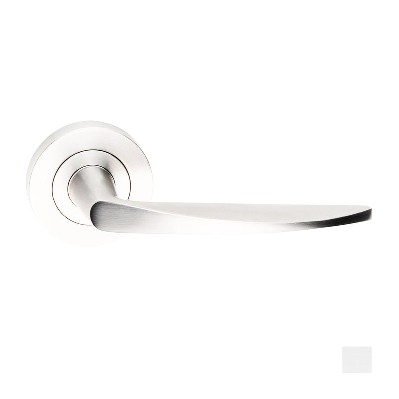 Dormakaba 4300/25 Coastal Door Lever Handle on Round Rose