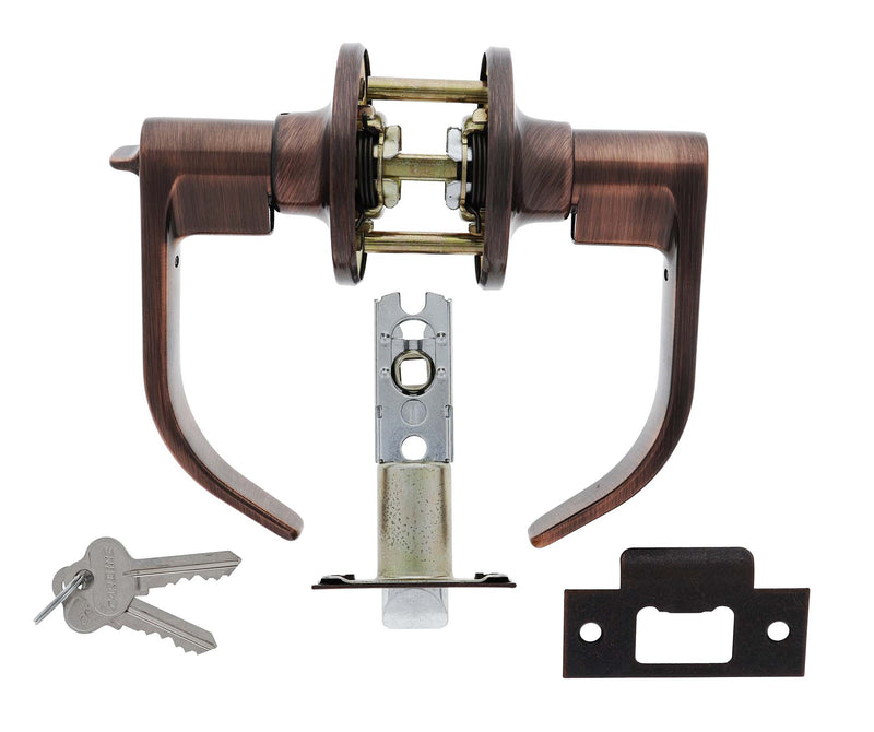 Carbine Empire SL8000 Tiebolt Standard Entrance Lever set, C4 Keyed to Differ, Display Pack, Antique Copper