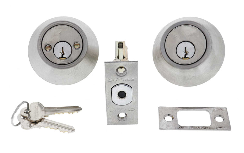 Carbine LB Residential Series Standard Double Cylinder Deadbolt, 60-70mm backset, C4 Keyed to Differ , Display Pack, Satin Stainless Steel