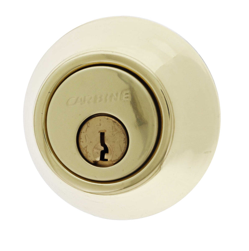 Carbine LB Residential Series Standard Double Cylinder Deadbolt, 60-70mm backset, C4 Keyed to Differ , Display Pack, Polished Brass