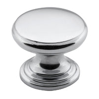 Tradco Flat Cupboard Knob - Available In Various Finishes and Sizes