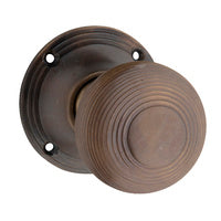 Tradco Reeded Mortice Door Knob on Round Rose - Customise to your needs