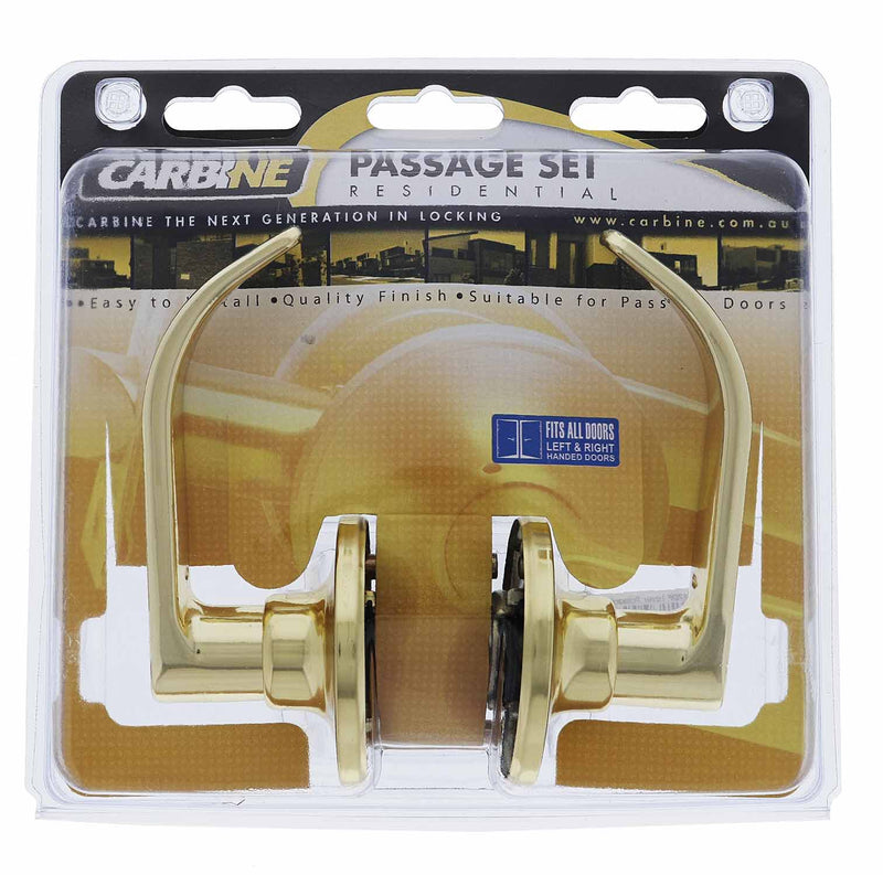 Carbine Empire SL8000 Tiebolt Standard Passage Lever set,  , Display Pack, Polished Brass