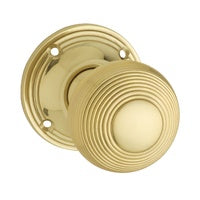 Tradco Reeded Mortice Door Knob on Round Rose - Customise to your needs