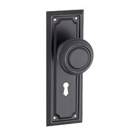 Tradco Edwardian Door Knob on Rectangular Backplate - Customise to your needs