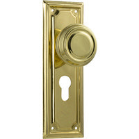 Tradco Edwardian Door Knob on Rectangular Backplate - Customise to your needs