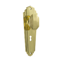 Tradco Elwood Art Deco Door Knob on Long Backplate - Customise to your needs