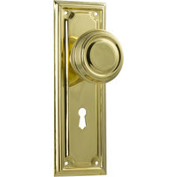 Tradco Edwardian Door Knob on Rectangular Backplate - Customise to your needs