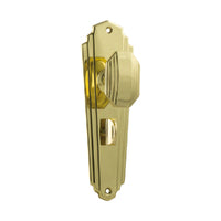 Tradco Elwood Art Deco Door Knob on Long Backplate - Customise to your needs