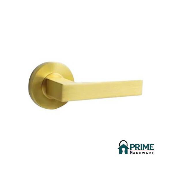 AUSTYLE LINEAR LEVER INTEGRATED PASSAGE/PRIVACY SATIN BRASS 93580