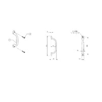 EMRO STRAIGHT PULL HANDLE 136A - AVAILABLE IN CHROME PLATED AND SATIN POWDER COATED