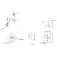 EMRO ANTI-VANDAL CABIN HOOK - AVAILABLE IN POLYPACK AND CARDED