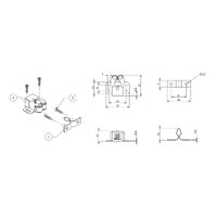 10 X EMRO 190 PLASTIC ROLLER CATCH ZINC PLATED STEEL 25X32X16MM