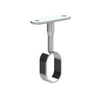 EMRO OVAL TUBE CENTRE HANGING SUPPORT POLYPACK 15MMX30MM CHROME 314CPPP