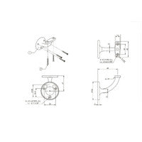 EMRO 440 STAIR HAND RAIL BRACKET BRACKET VISIBLE FIX 60MM - AVAILABLE IN VARIOUS FINISHES